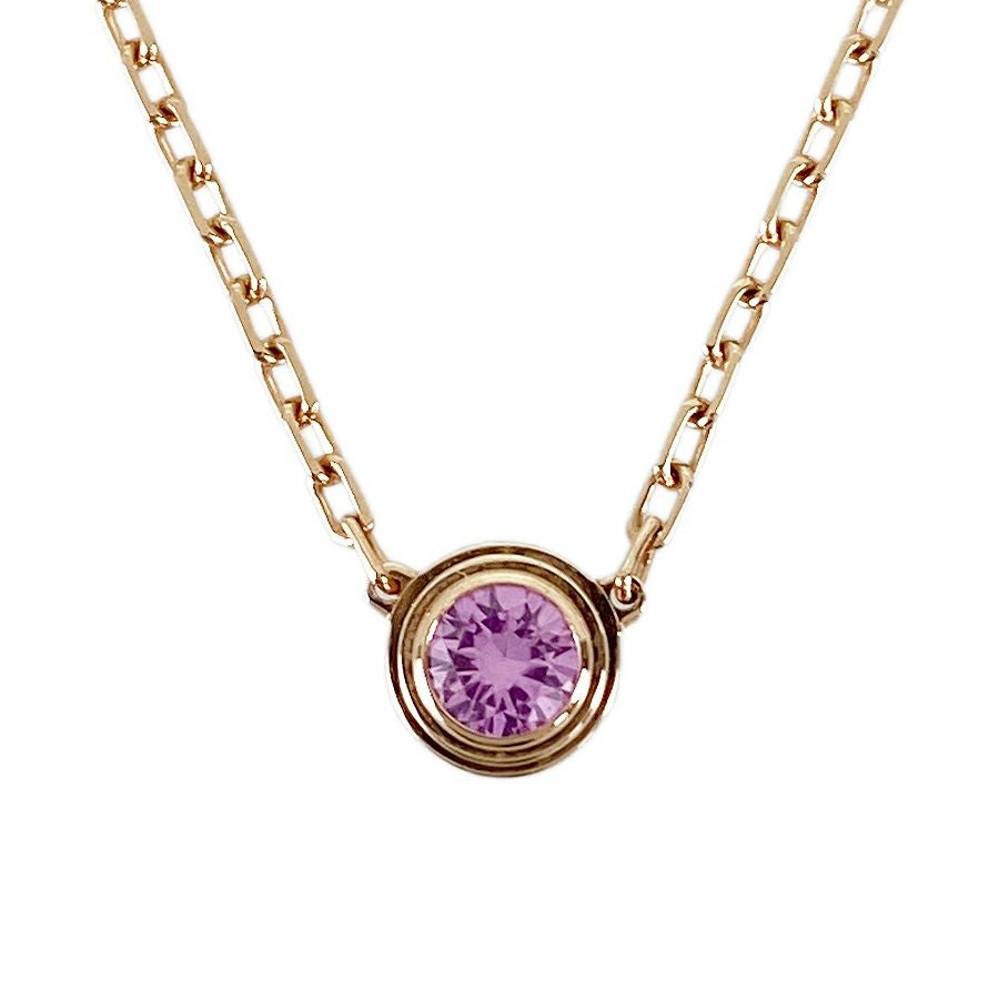 カルティエ(Cartier) ダムール ピンクサファイア ネックレス　XS カルティエ ダムール ピンクサファイア ネックレス | キングラム
