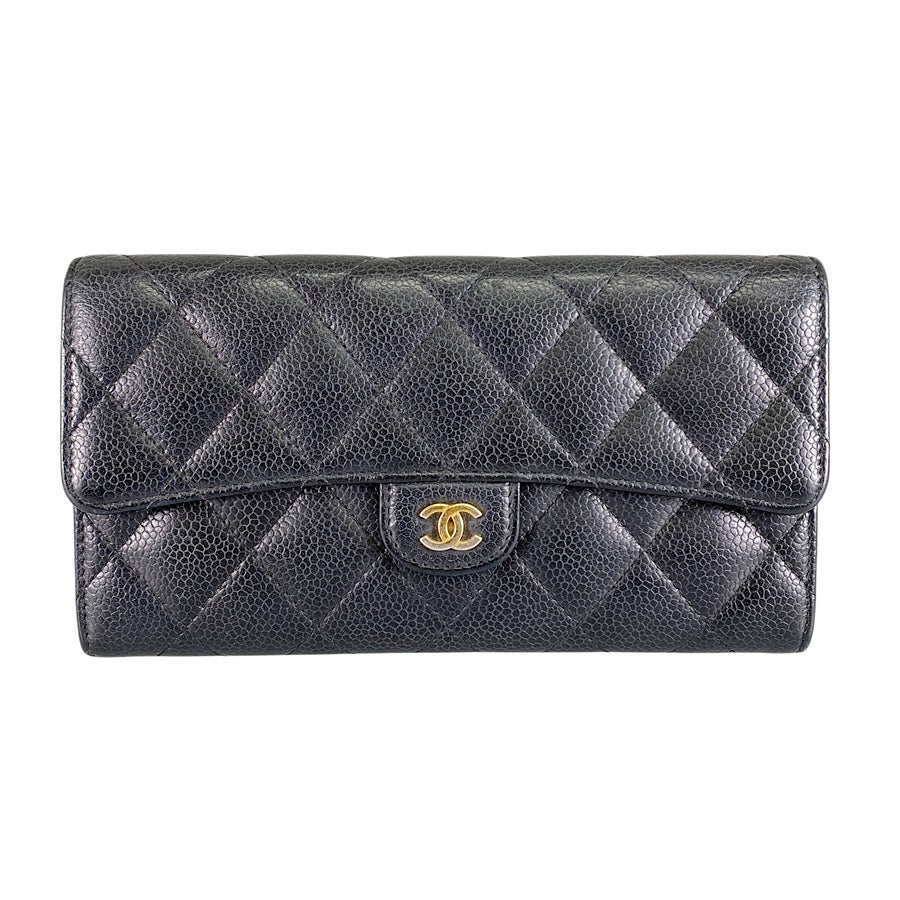 シャネル 長財布 かぶせ蓋