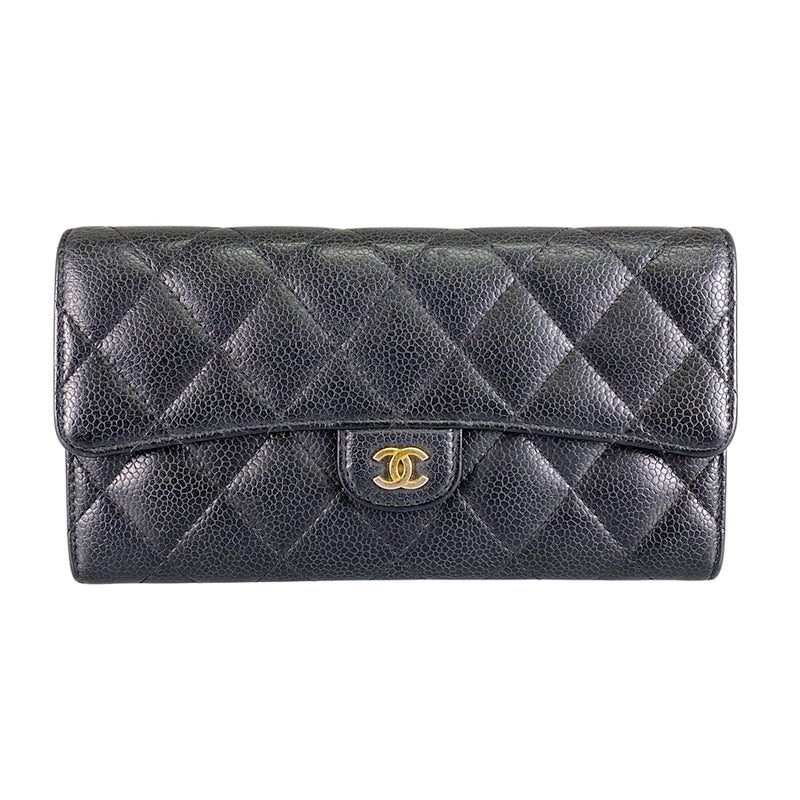 シャネル 長財布 かぶせ蓋