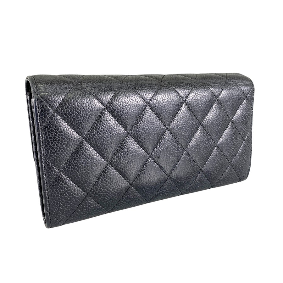 シャネル 長財布 かぶせ蓋