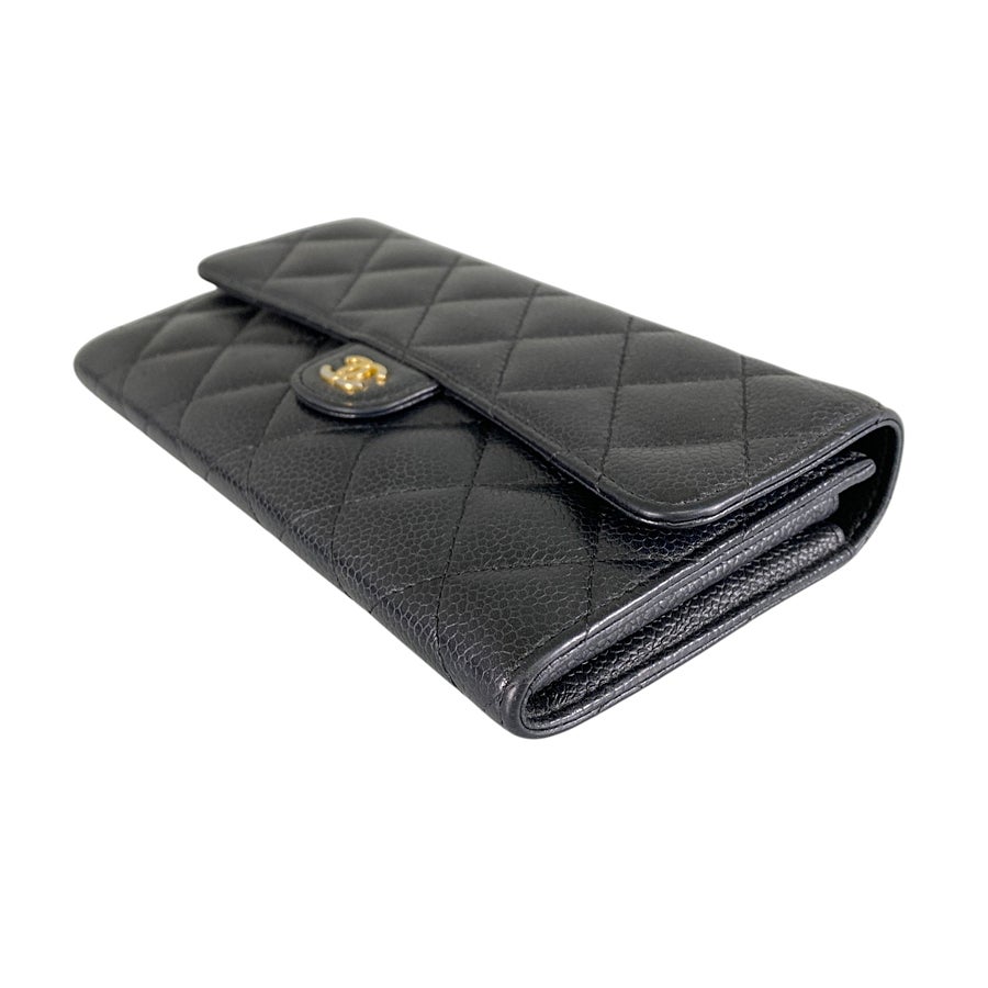 シャネル 長財布 かぶせ蓋