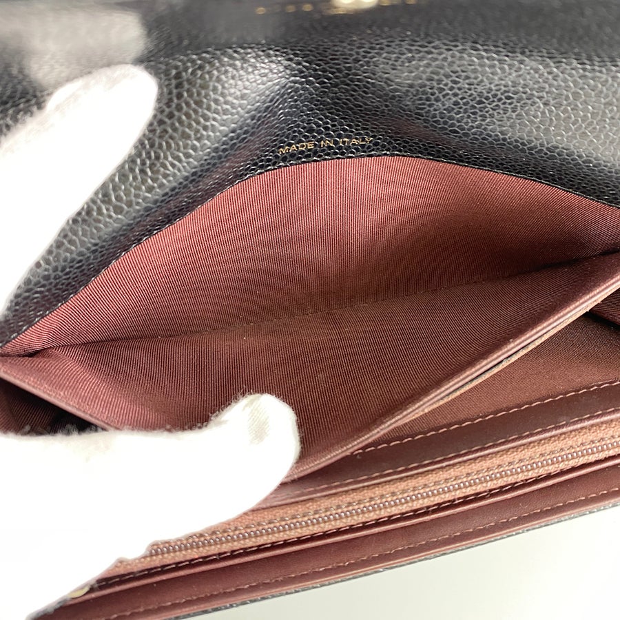 シャネル 長財布 かぶせ蓋