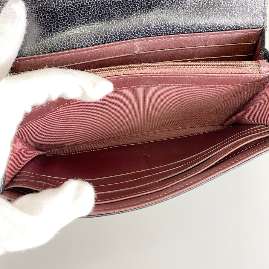 シャネル 長財布 かぶせ蓋