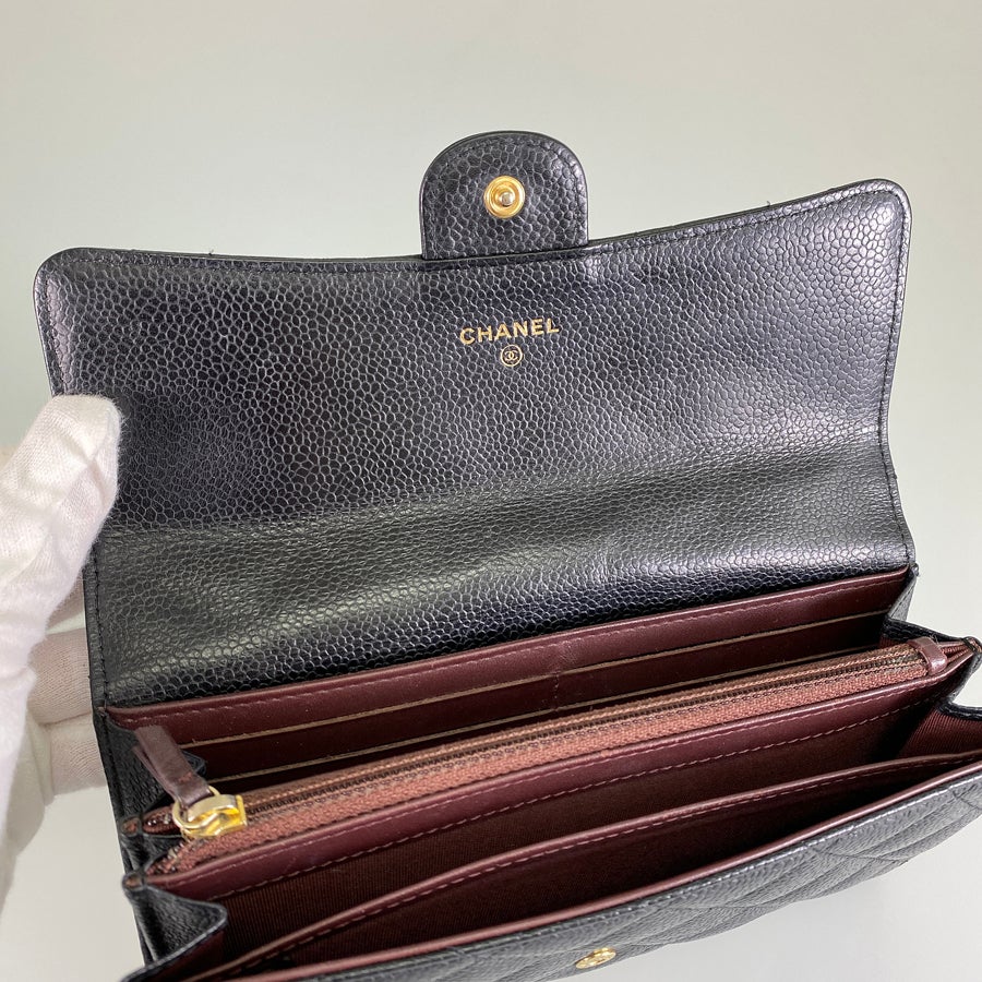 シャネル 長財布 かぶせ蓋