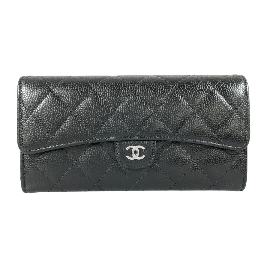 シャネル 長財布 かぶせ蓋