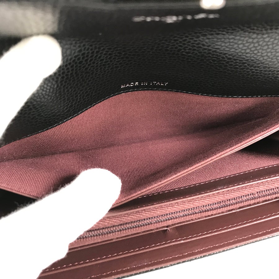 シャネル 長財布 かぶせ蓋