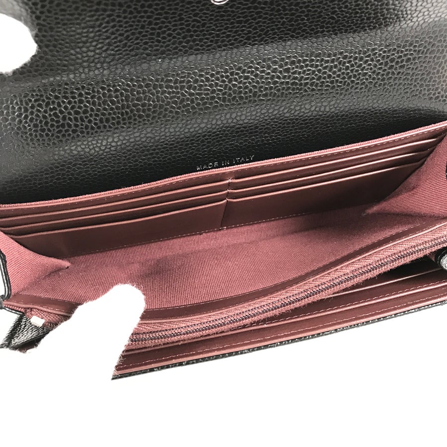 シャネル 長財布 かぶせ蓋