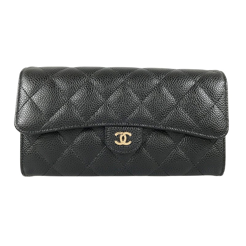 シャネル 長財布 かぶせ蓋