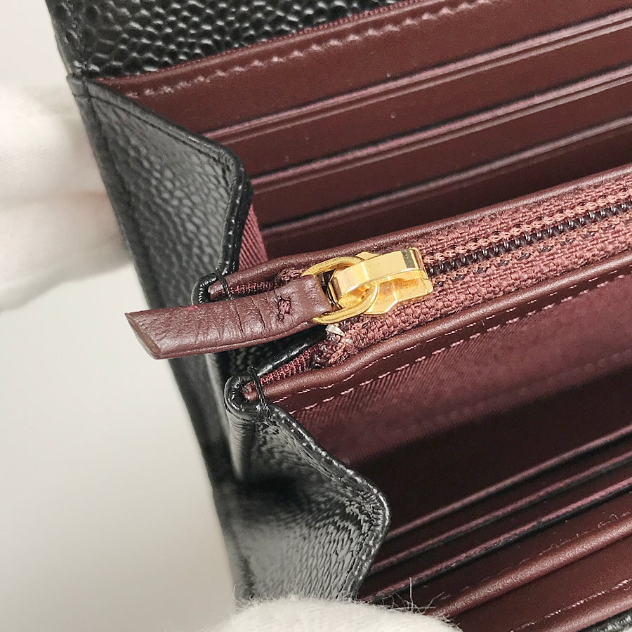 シャネル 長財布 かぶせ蓋