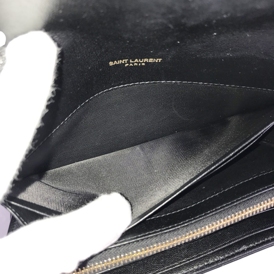 サンローラン 長財布 かぶせ蓋