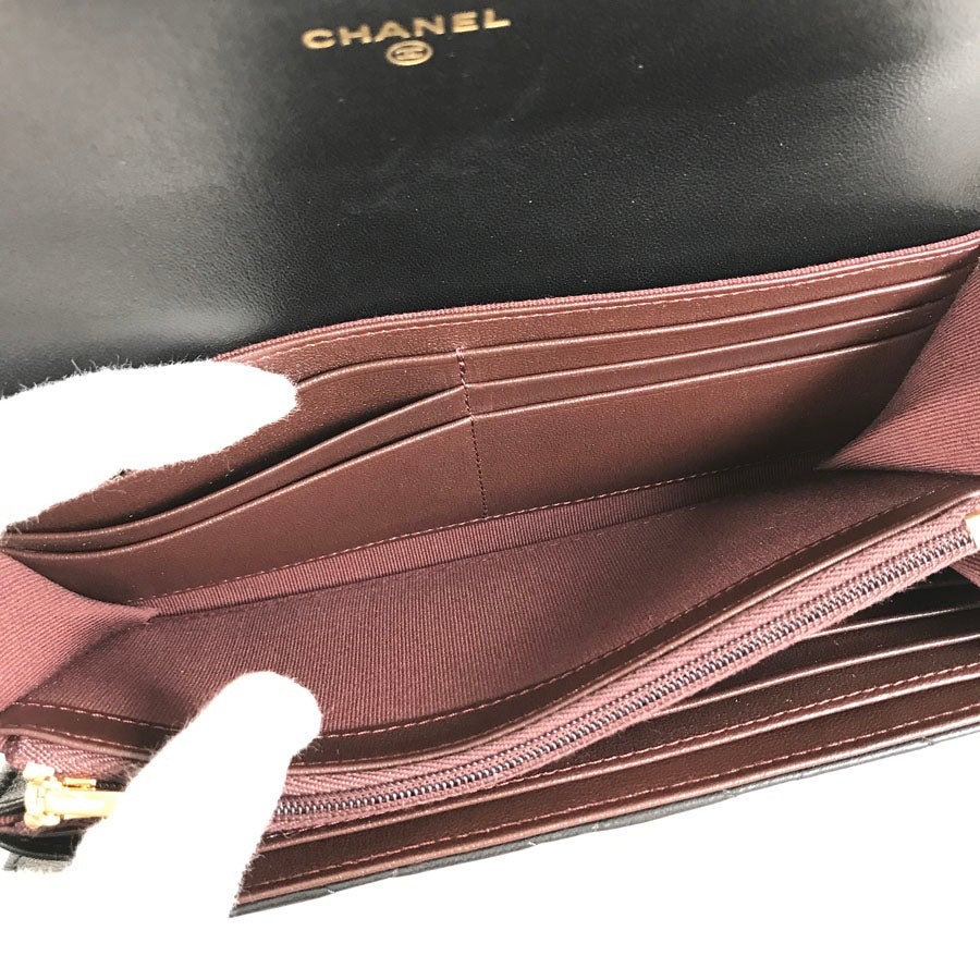 シャネル 長財布 かぶせ蓋