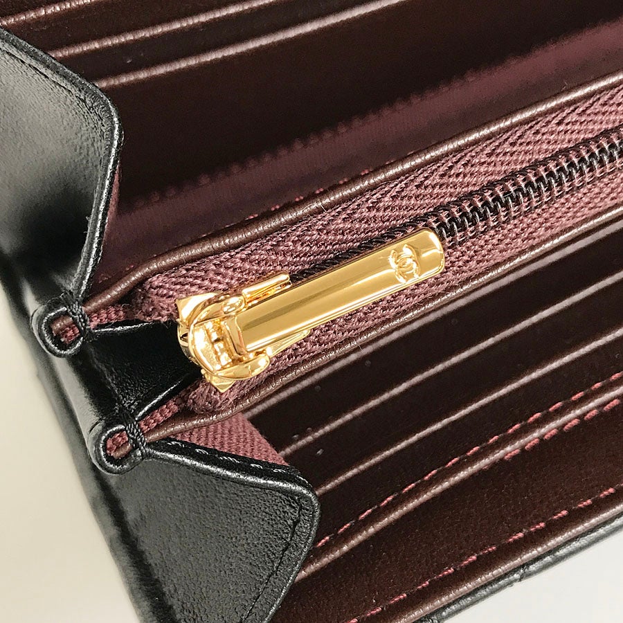 シャネル 長財布 かぶせ蓋